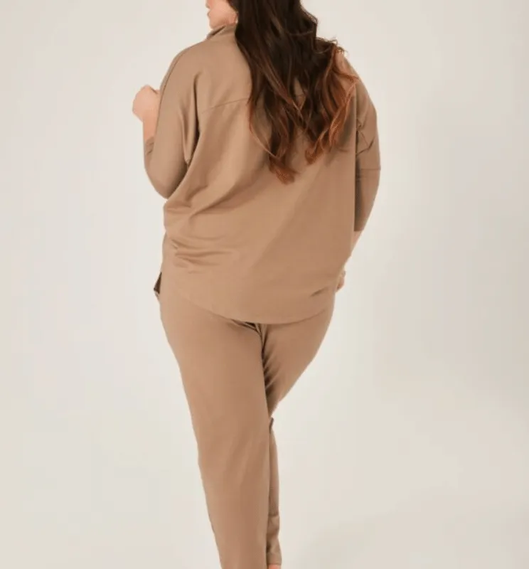 BLUZA OVERSIZE Oh!Zuza 520 camel - obrazek 4